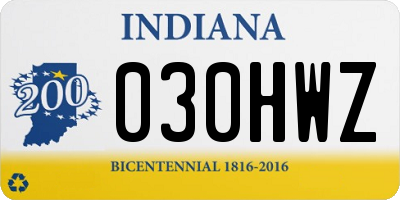 IN license plate 030HWZ