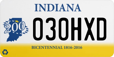IN license plate 030HXD