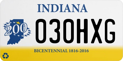 IN license plate 030HXG