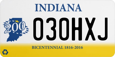 IN license plate 030HXJ