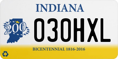IN license plate 030HXL