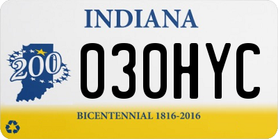 IN license plate 030HYC