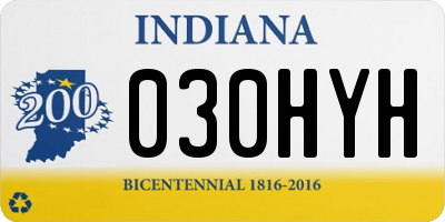 IN license plate 030HYH