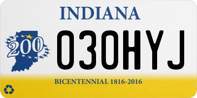 IN license plate 030HYJ