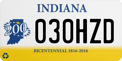 IN license plate 030HZD