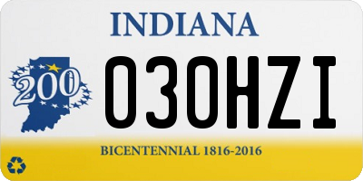 IN license plate 030HZI