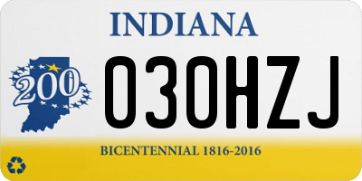 IN license plate 030HZJ