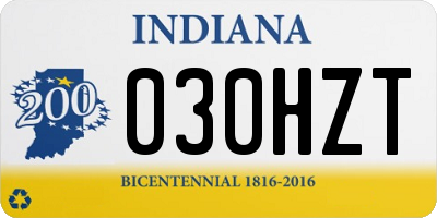 IN license plate 030HZT