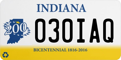 IN license plate 030IAQ