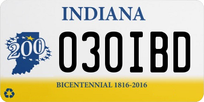 IN license plate 030IBD