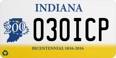 IN license plate 030ICP
