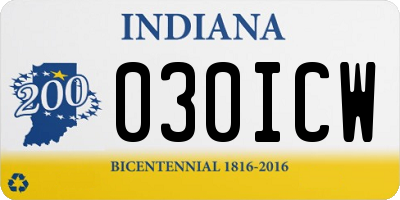 IN license plate 030ICW