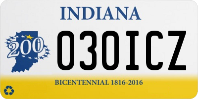 IN license plate 030ICZ