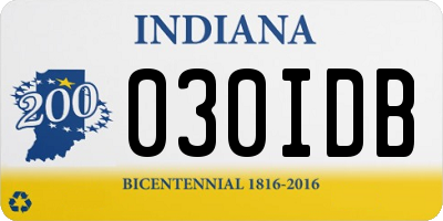 IN license plate 030IDB