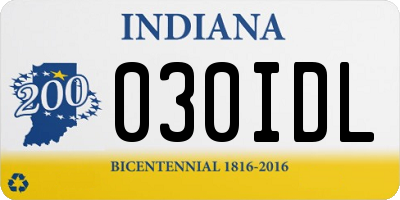 IN license plate 030IDL