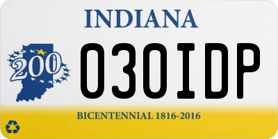 IN license plate 030IDP