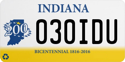 IN license plate 030IDU