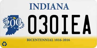 IN license plate 030IEA