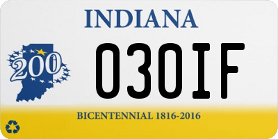 IN license plate 030IF