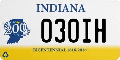 IN license plate 030IH
