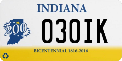 IN license plate 030IK