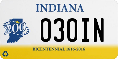 IN license plate 030IN