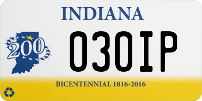 IN license plate 030IP