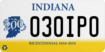 IN license plate 030IPO
