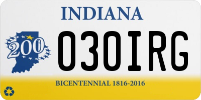 IN license plate 030IRG