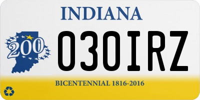 IN license plate 030IRZ