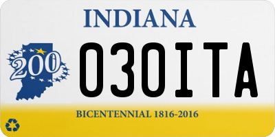 IN license plate 030ITA