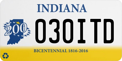 IN license plate 030ITD