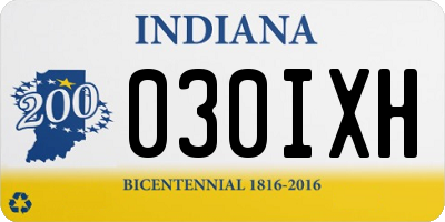 IN license plate 030IXH