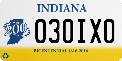 IN license plate 030IXO