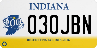 IN license plate 030JBN