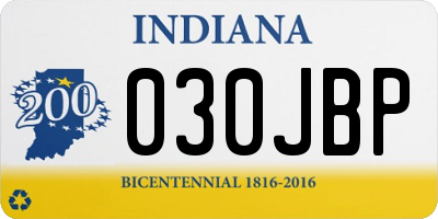 IN license plate 030JBP