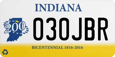 IN license plate 030JBR