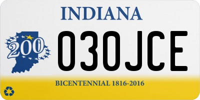 IN license plate 030JCE