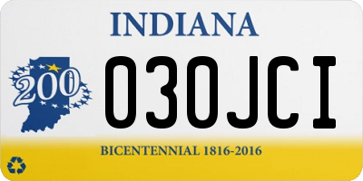 IN license plate 030JCI