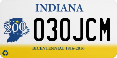 IN license plate 030JCM