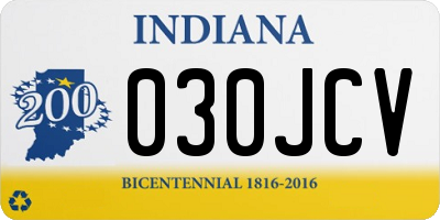 IN license plate 030JCV