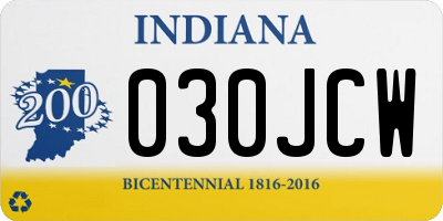 IN license plate 030JCW
