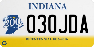 IN license plate 030JDA