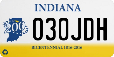 IN license plate 030JDH