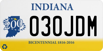 IN license plate 030JDM