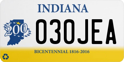 IN license plate 030JEA
