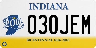 IN license plate 030JEM