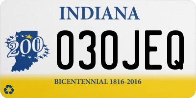 IN license plate 030JEQ