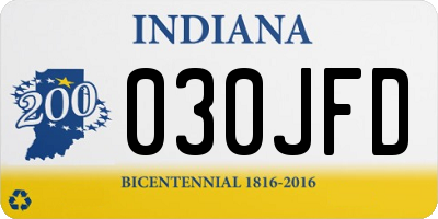 IN license plate 030JFD