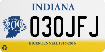 IN license plate 030JFJ